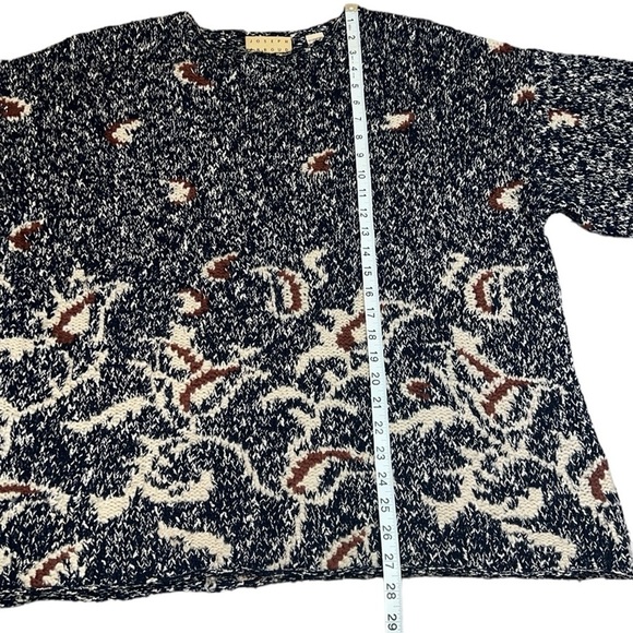 {EUC Joseph Abboud Cashmere Linen Cotton Pullover Sweater Navy Nature Medium} - Picture 7 of 7